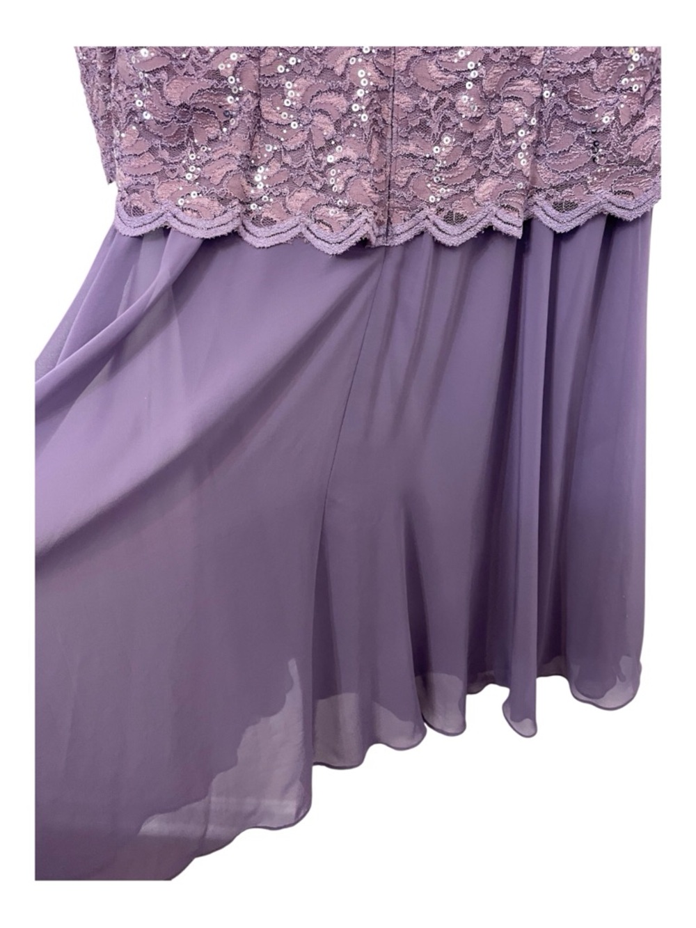 Alex Evenings Women's Purple Dress, 20W. - Picture 5 of 9